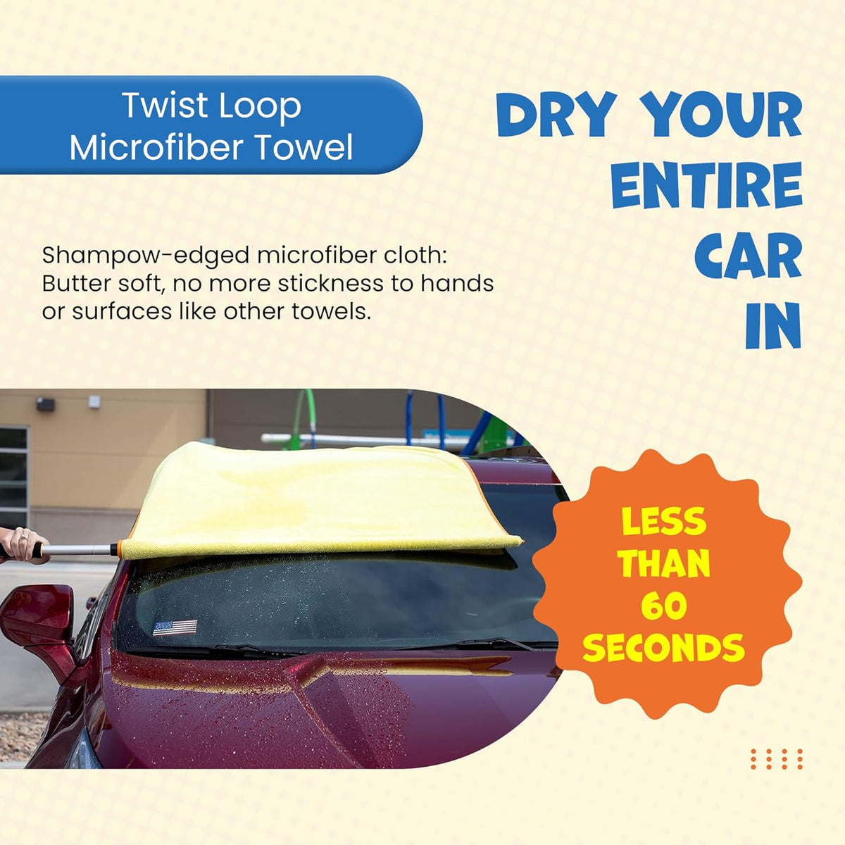 ShamPow Microfiber Towel for Drying Vehicle