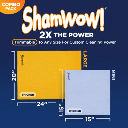 The Shamwow Special Bundle Pack, Includes Large & Mini Towels