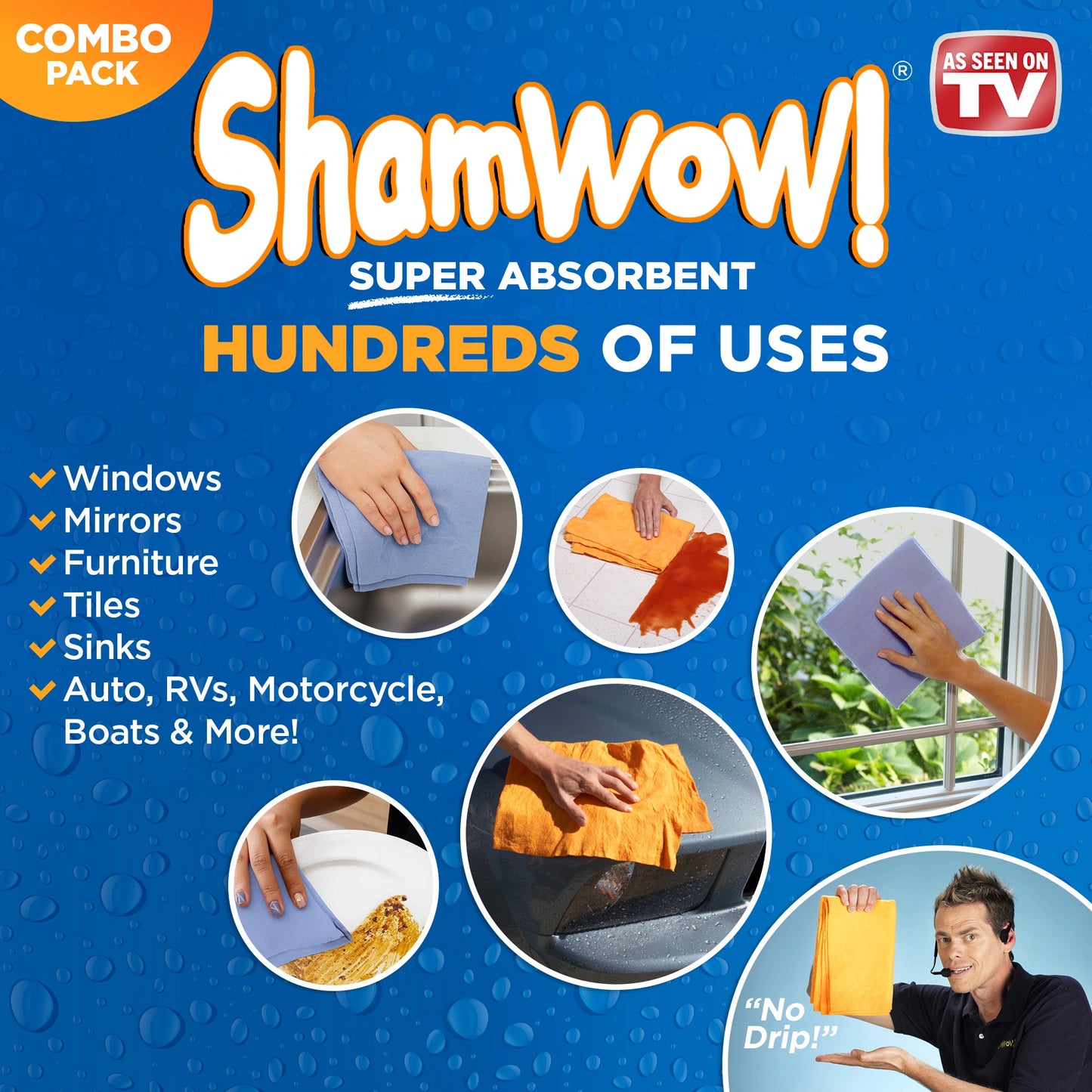 The Shamwow Special Bundle Pack, Includes Large & Mini Towels